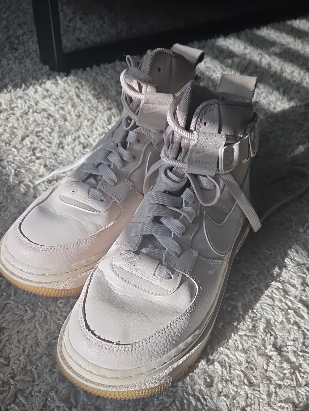 Nike Women's High-Top AF -1 Sneakers in Light Cream